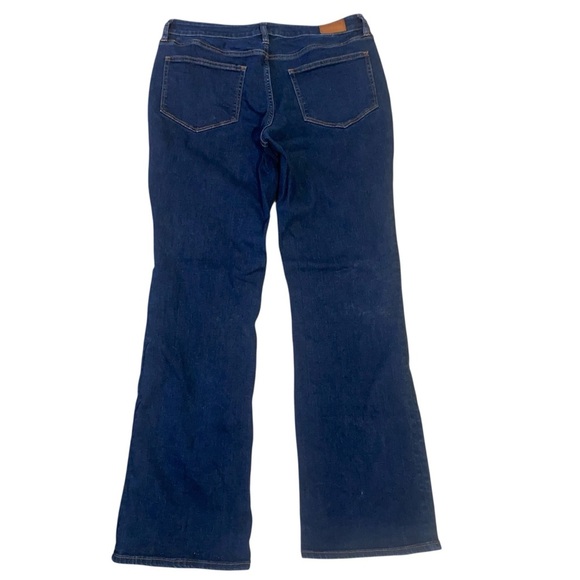Lands’ End Women’s Mid Rise Bootcut Jeans Size 14 Dark Wash 31” Inseam - Picture 1 of 10